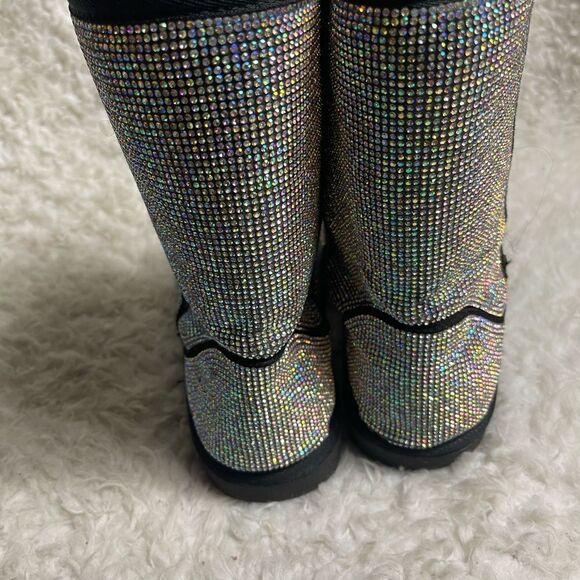 ENCORE Keesha Rhinestones mid calf slip on boots size 9.5 M - Picture 3 of 10